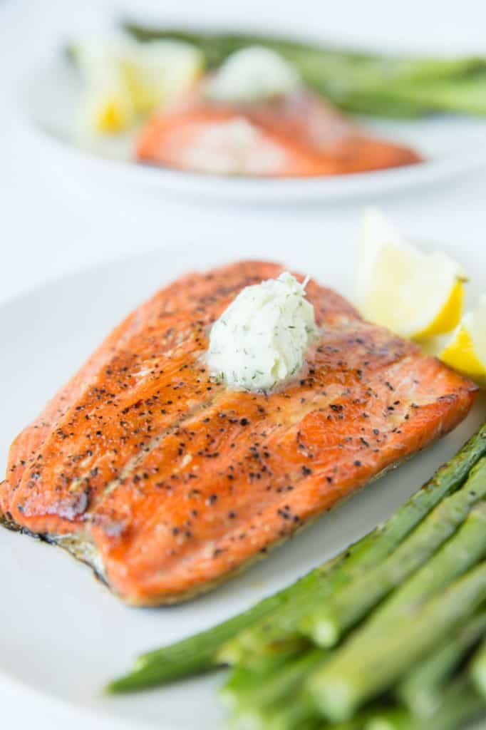 Pan Seared Salmon with Dill Butter - Tastes Lovely