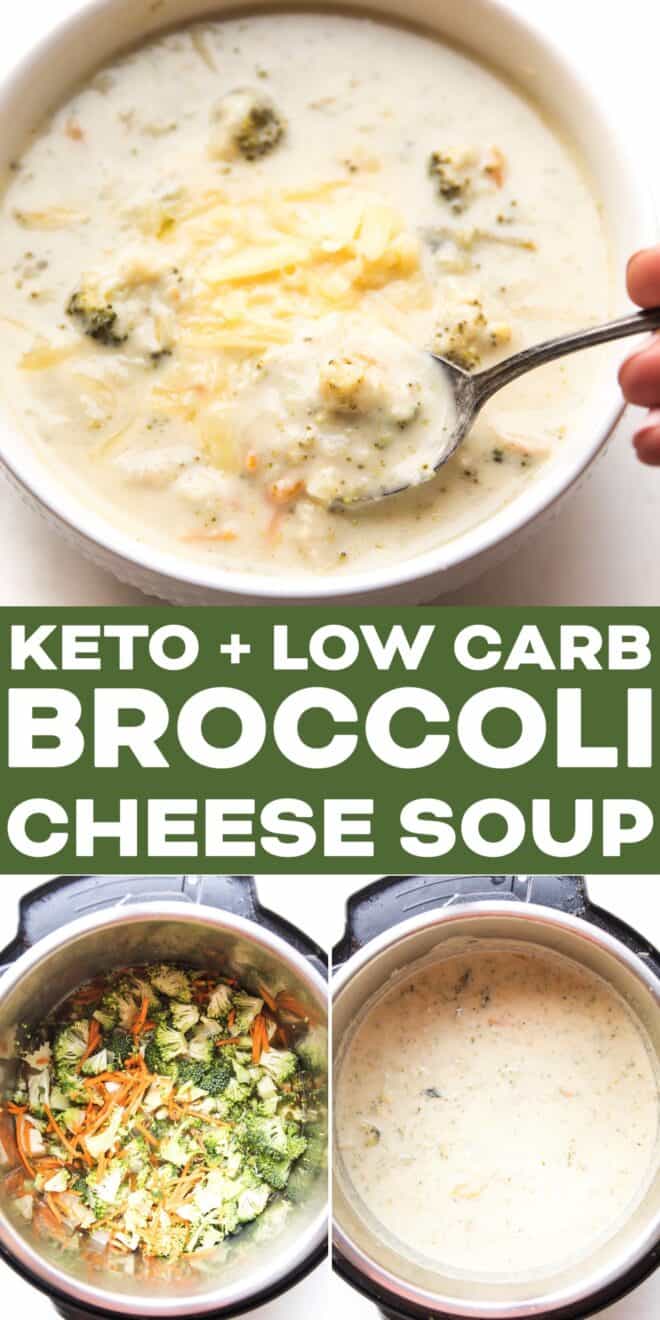 Instant Pot Keto Broccoli Cheddar Soup - Tastes Lovely