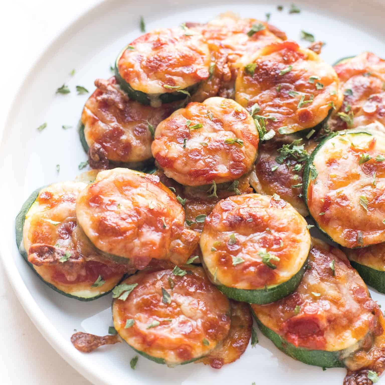 Keto Zucchini Pizza Bites - Tastes Lovely