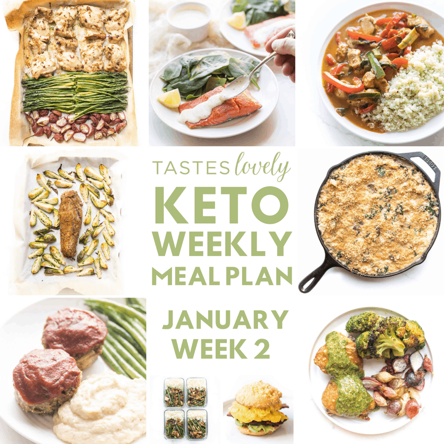 Keto Weekly Meal Plan (January Week 2) - Tastes Lovely