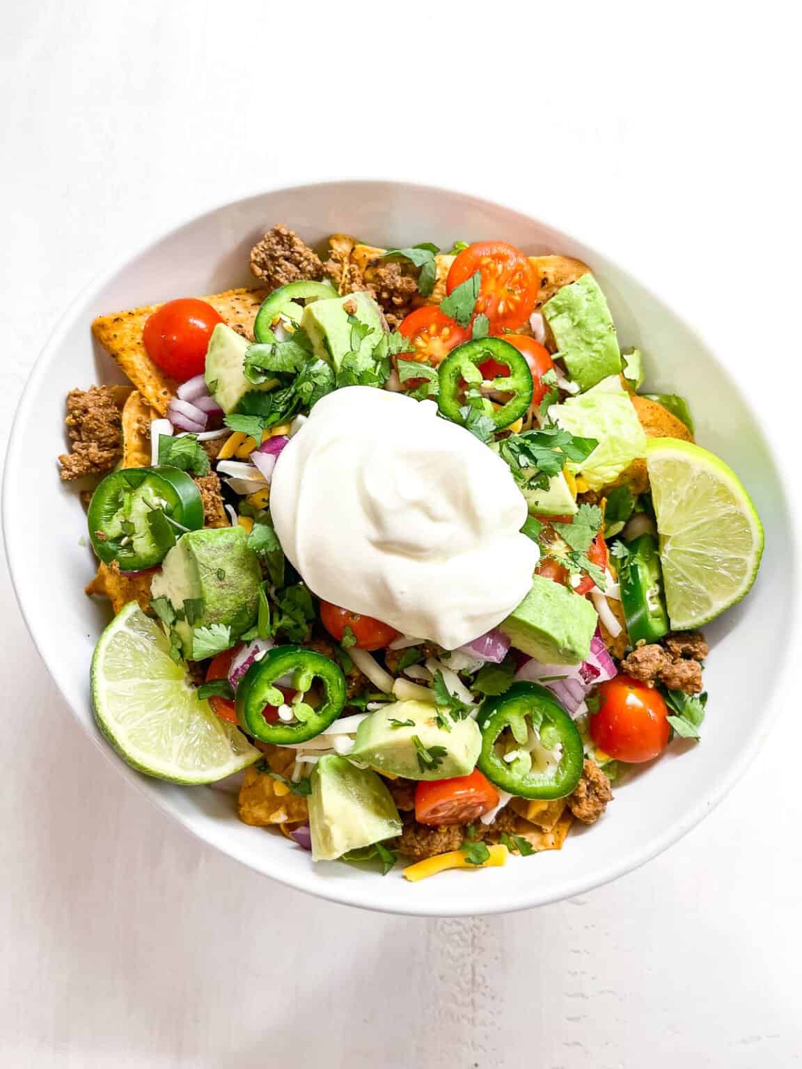 Easy Keto Taco Salad Recipe (with Ground Beef) | Tastes Lovely