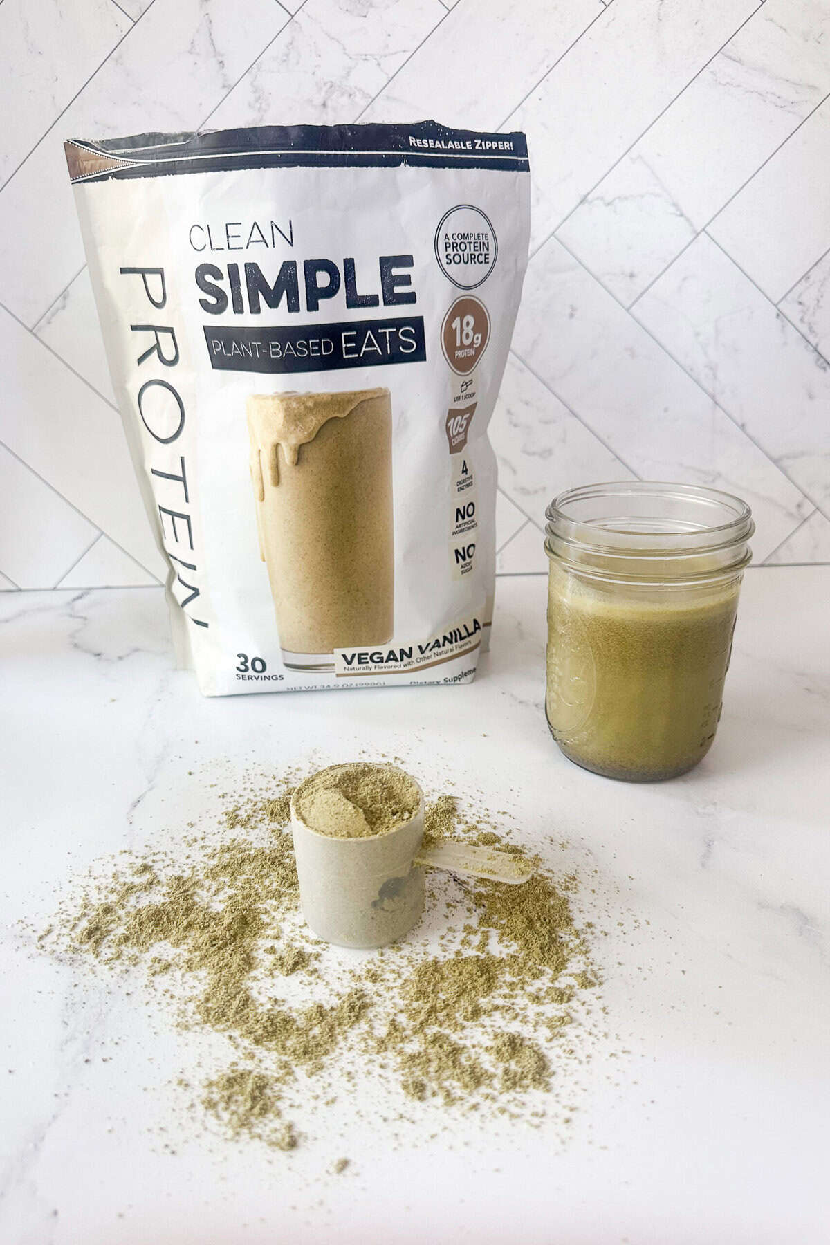 clean simple eats vegan protein powder