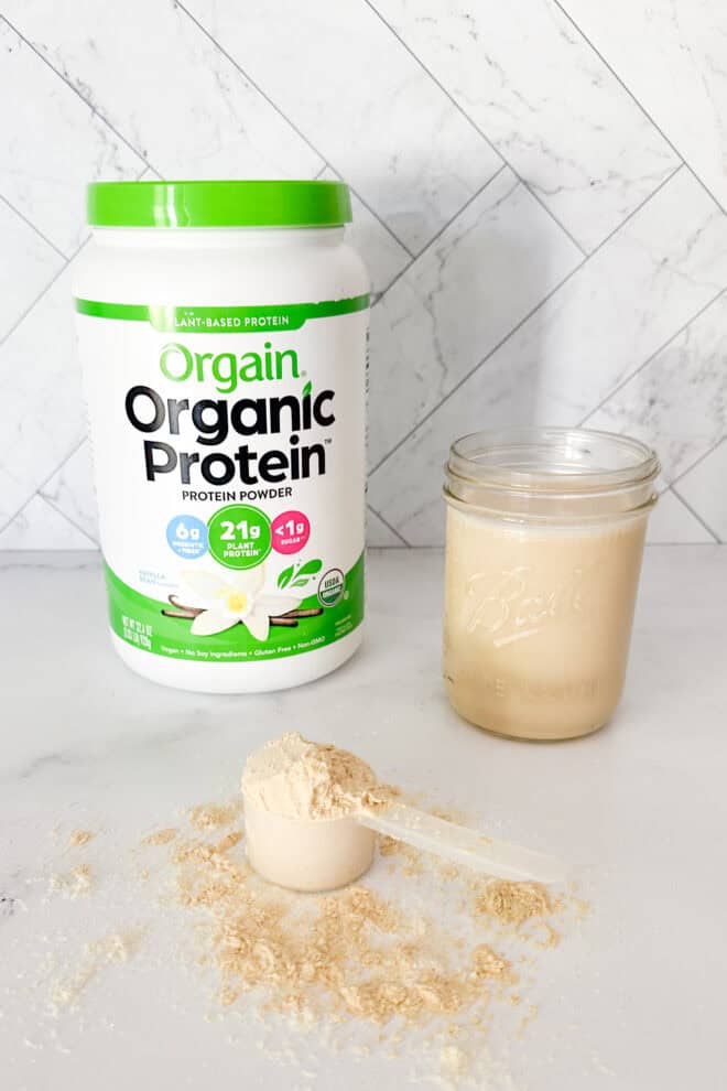 orgain vegan vanilla protein powder