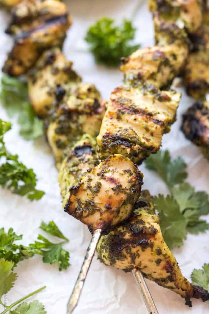 Paleo Whole30 Chimichurri Chicken Skewers Tastes Lovely 